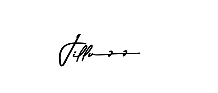 How to make Jilluzz name signature. Use Asem Kandis PERSONAL USE style for creating short signs online. This is the latest handwritten sign. Jilluzz signature style 9 images and pictures png