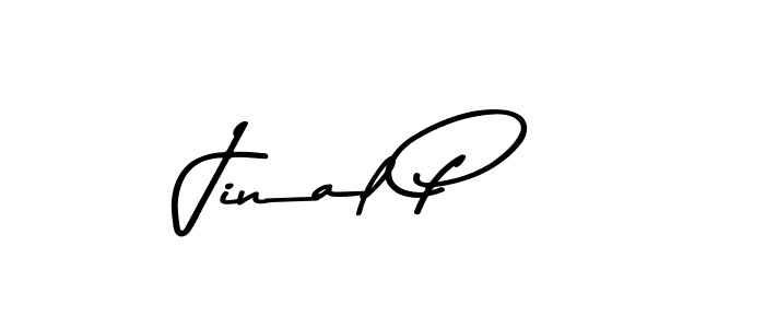 Use a signature maker to create a handwritten signature online. With this signature software, you can design (Asem Kandis PERSONAL USE) your own signature for name Jinal P. Jinal P signature style 9 images and pictures png