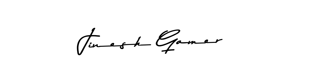 Also You can easily find your signature by using the search form. We will create Jinesh Gamer name handwritten signature images for you free of cost using Asem Kandis PERSONAL USE sign style. Jinesh Gamer signature style 9 images and pictures png