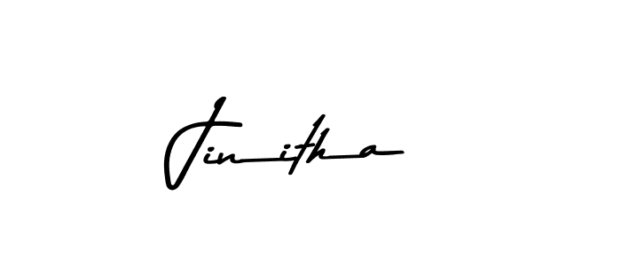 Design your own signature with our free online signature maker. With this signature software, you can create a handwritten (Asem Kandis PERSONAL USE) signature for name Jinitha. Jinitha signature style 9 images and pictures png