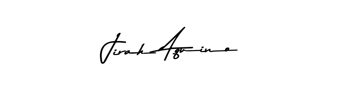 How to make Jirah Aquino name signature. Use Asem Kandis PERSONAL USE style for creating short signs online. This is the latest handwritten sign. Jirah Aquino signature style 9 images and pictures png