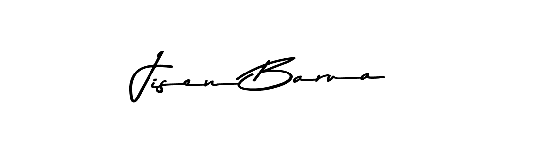 Create a beautiful signature design for name Jisen Barua. With this signature (Asem Kandis PERSONAL USE) fonts, you can make a handwritten signature for free. Jisen Barua signature style 9 images and pictures png