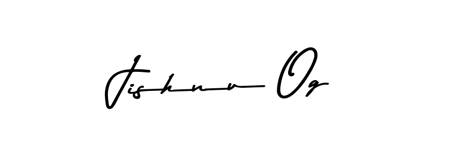 Design your own signature with our free online signature maker. With this signature software, you can create a handwritten (Asem Kandis PERSONAL USE) signature for name Jishnu Og. Jishnu Og signature style 9 images and pictures png