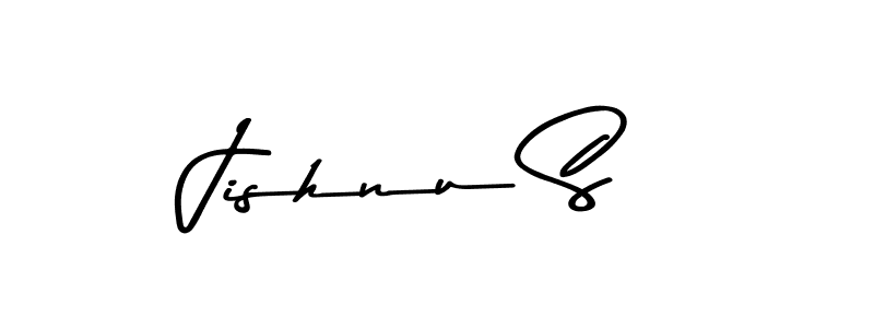 Make a beautiful signature design for name Jishnu S. With this signature (Asem Kandis PERSONAL USE) style, you can create a handwritten signature for free. Jishnu S signature style 9 images and pictures png