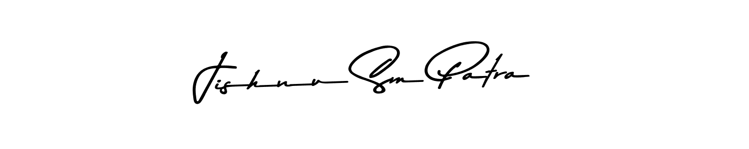 Make a beautiful signature design for name Jishnu Sm Patra. With this signature (Asem Kandis PERSONAL USE) style, you can create a handwritten signature for free. Jishnu Sm Patra signature style 9 images and pictures png
