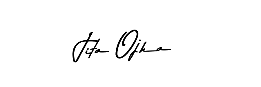 How to make Jita Ojha name signature. Use Asem Kandis PERSONAL USE style for creating short signs online. This is the latest handwritten sign. Jita Ojha signature style 9 images and pictures png