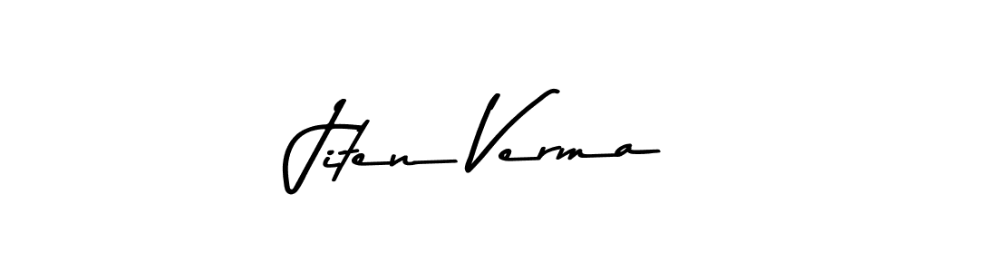 How to make Jiten Verma signature? Asem Kandis PERSONAL USE is a professional autograph style. Create handwritten signature for Jiten Verma name. Jiten Verma signature style 9 images and pictures png