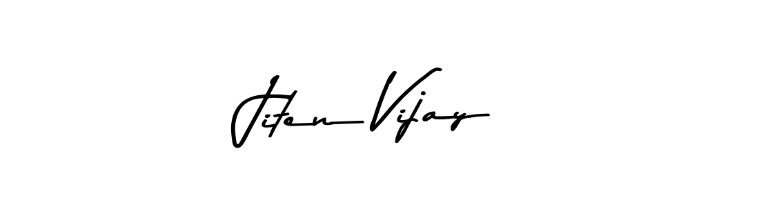 Create a beautiful signature design for name Jiten Vijay. With this signature (Asem Kandis PERSONAL USE) fonts, you can make a handwritten signature for free. Jiten Vijay signature style 9 images and pictures png