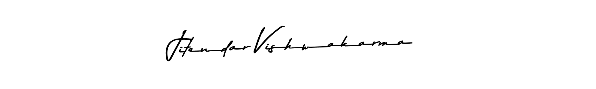 Make a beautiful signature design for name Jitendar Vishwakarma. With this signature (Asem Kandis PERSONAL USE) style, you can create a handwritten signature for free. Jitendar Vishwakarma signature style 9 images and pictures png