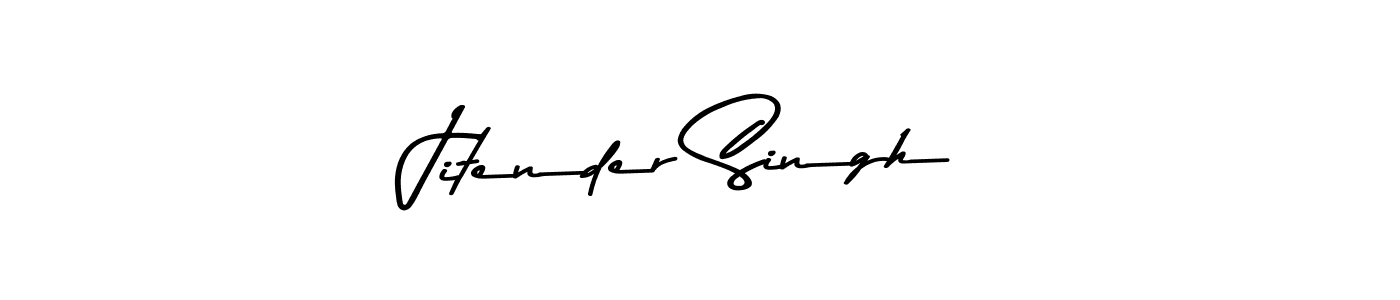 Create a beautiful signature design for name Jitender Singh. With this signature (Asem Kandis PERSONAL USE) fonts, you can make a handwritten signature for free. Jitender Singh signature style 9 images and pictures png