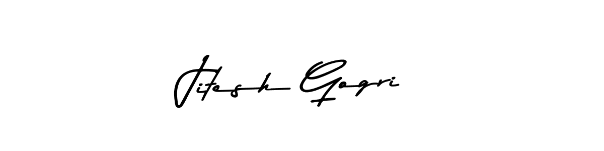 The best way (Asem Kandis PERSONAL USE) to make a short signature is to pick only two or three words in your name. The name Jitesh Gogri include a total of six letters. For converting this name. Jitesh Gogri signature style 9 images and pictures png