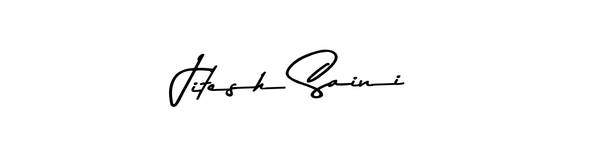 Create a beautiful signature design for name Jitesh Saini. With this signature (Asem Kandis PERSONAL USE) fonts, you can make a handwritten signature for free. Jitesh Saini signature style 9 images and pictures png