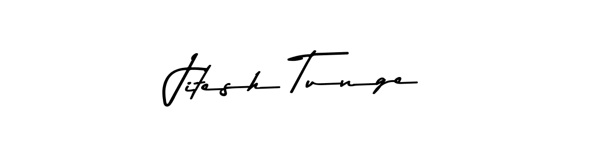 Make a beautiful signature design for name Jitesh Tunge. With this signature (Asem Kandis PERSONAL USE) style, you can create a handwritten signature for free. Jitesh Tunge signature style 9 images and pictures png