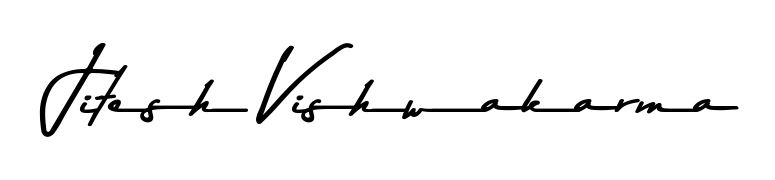 Achieve flawless digital penmanship with Jitesh Vishwakarma name in Asem Kandis PERSONAL USE font. The perfect tool for creating online signatures. Jitesh Vishwakarma signature style 9 images and pictures png