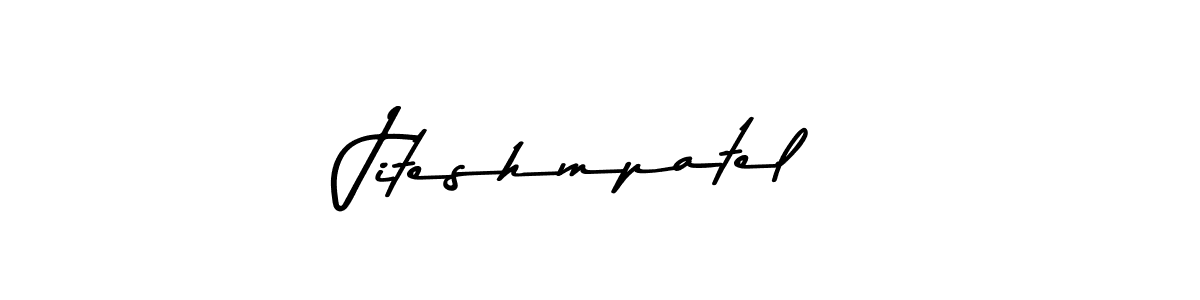 Make a beautiful signature design for name Jiteshmpatel. With this signature (Asem Kandis PERSONAL USE) style, you can create a handwritten signature for free. Jiteshmpatel signature style 9 images and pictures png