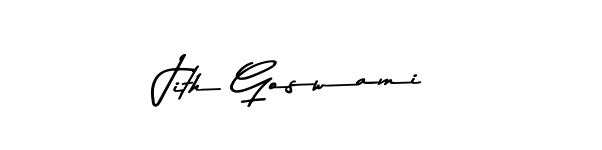 Use a signature maker to create a handwritten signature online. With this signature software, you can design (Asem Kandis PERSONAL USE) your own signature for name Jith Goswami. Jith Goswami signature style 9 images and pictures png