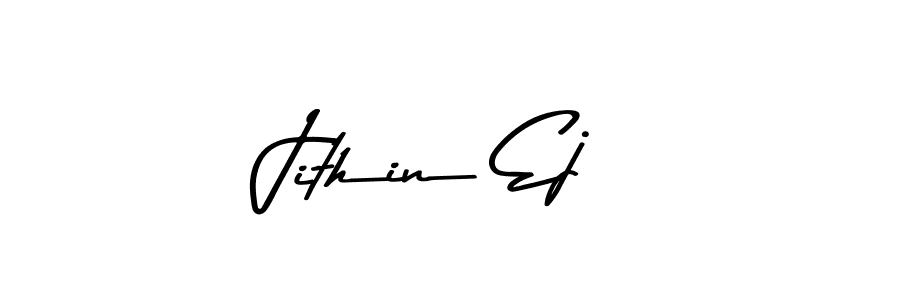 Jithin Ej stylish signature style. Best Handwritten Sign (Asem Kandis PERSONAL USE) for my name. Handwritten Signature Collection Ideas for my name Jithin Ej. Jithin Ej signature style 9 images and pictures png