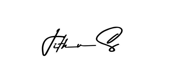 How to make Jithu S name signature. Use Asem Kandis PERSONAL USE style for creating short signs online. This is the latest handwritten sign. Jithu S signature style 9 images and pictures png