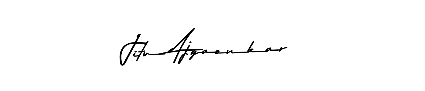 How to make Jitu Ajgaonkar signature? Asem Kandis PERSONAL USE is a professional autograph style. Create handwritten signature for Jitu Ajgaonkar name. Jitu Ajgaonkar signature style 9 images and pictures png