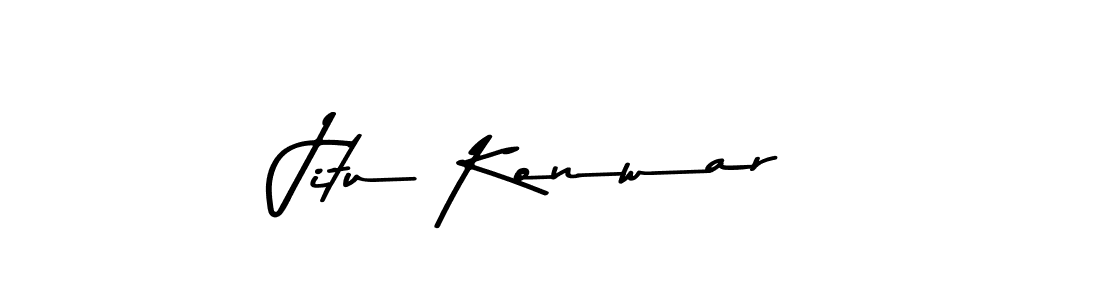 Design your own signature with our free online signature maker. With this signature software, you can create a handwritten (Asem Kandis PERSONAL USE) signature for name Jitu Konwar. Jitu Konwar signature style 9 images and pictures png