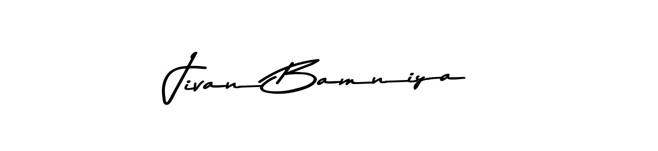 Use a signature maker to create a handwritten signature online. With this signature software, you can design (Asem Kandis PERSONAL USE) your own signature for name Jivan Bamniya. Jivan Bamniya signature style 9 images and pictures png