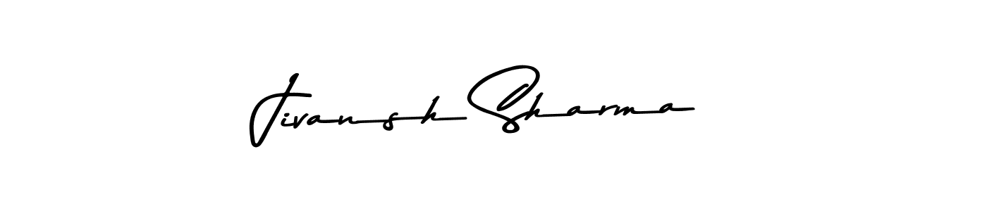 How to make Jivansh Sharma name signature. Use Asem Kandis PERSONAL USE style for creating short signs online. This is the latest handwritten sign. Jivansh Sharma signature style 9 images and pictures png