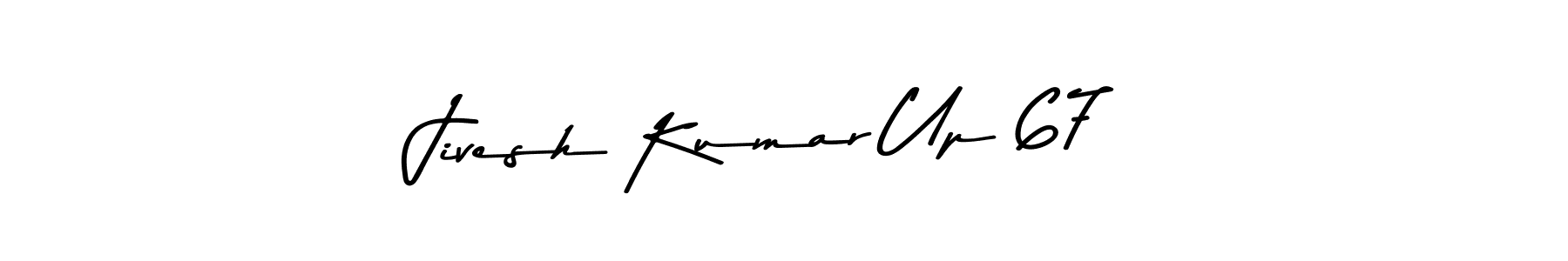 Asem Kandis PERSONAL USE is a professional signature style that is perfect for those who want to add a touch of class to their signature. It is also a great choice for those who want to make their signature more unique. Get Jivesh Kumar Up 67 name to fancy signature for free. Jivesh Kumar Up 67 signature style 9 images and pictures png