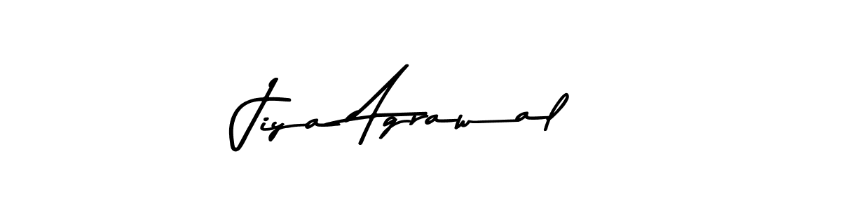 Make a beautiful signature design for name Jiya Agrawal. With this signature (Asem Kandis PERSONAL USE) style, you can create a handwritten signature for free. Jiya Agrawal signature style 9 images and pictures png