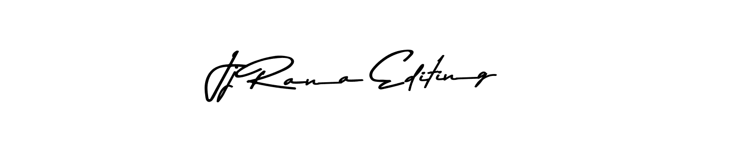 Create a beautiful signature design for name Jj Rana Editing. With this signature (Asem Kandis PERSONAL USE) fonts, you can make a handwritten signature for free. Jj Rana Editing signature style 9 images and pictures png