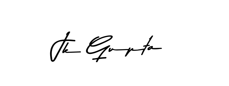 Create a beautiful signature design for name Jk Gupta. With this signature (Asem Kandis PERSONAL USE) fonts, you can make a handwritten signature for free. Jk Gupta signature style 9 images and pictures png