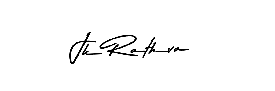 How to make Jk Rathva name signature. Use Asem Kandis PERSONAL USE style for creating short signs online. This is the latest handwritten sign. Jk Rathva signature style 9 images and pictures png