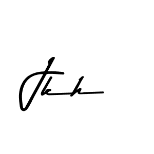 Create a beautiful signature design for name Jkh. With this signature (Asem Kandis PERSONAL USE) fonts, you can make a handwritten signature for free. Jkh signature style 9 images and pictures png