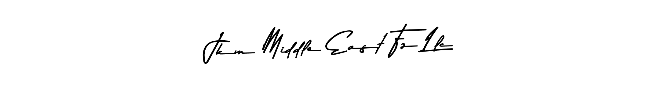 Create a beautiful signature design for name Jkm Middle East Fz Llc. With this signature (Asem Kandis PERSONAL USE) fonts, you can make a handwritten signature for free. Jkm Middle East Fz Llc signature style 9 images and pictures png