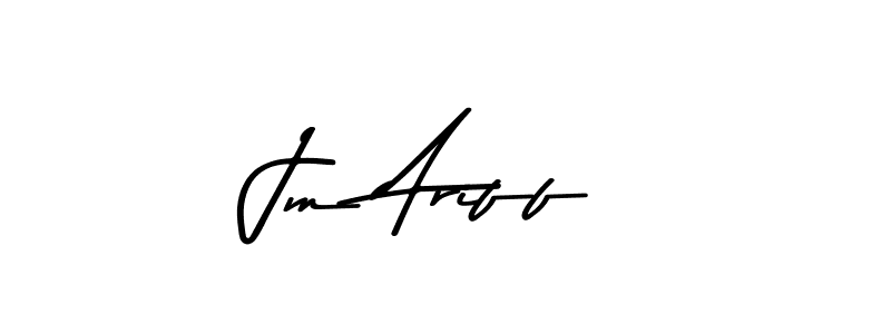 Create a beautiful signature design for name Jm Ariff. With this signature (Asem Kandis PERSONAL USE) fonts, you can make a handwritten signature for free. Jm Ariff signature style 9 images and pictures png