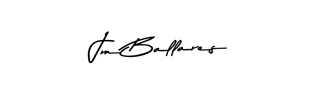 Design your own signature with our free online signature maker. With this signature software, you can create a handwritten (Asem Kandis PERSONAL USE) signature for name Jm Ballares. Jm Ballares signature style 9 images and pictures png