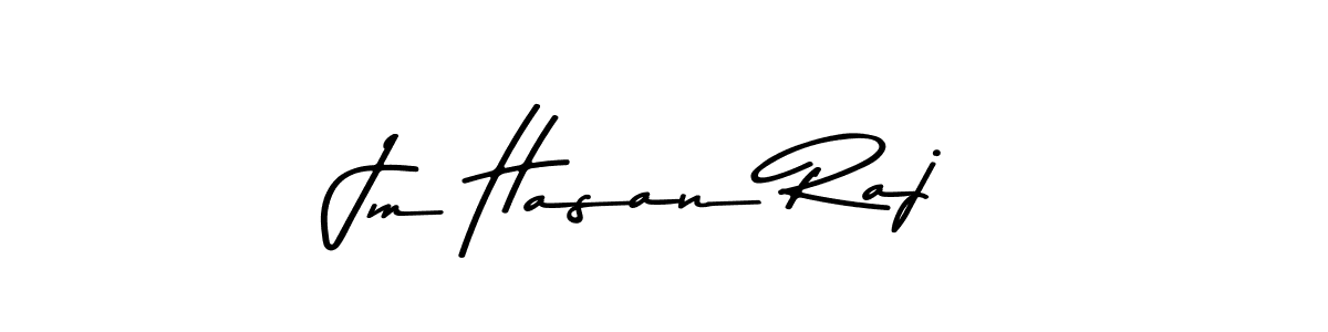 Make a beautiful signature design for name Jm Hasan Raj. With this signature (Asem Kandis PERSONAL USE) style, you can create a handwritten signature for free. Jm Hasan Raj signature style 9 images and pictures png