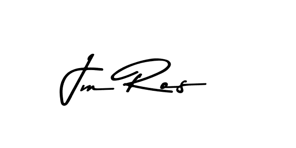 How to make Jm Ros name signature. Use Asem Kandis PERSONAL USE style for creating short signs online. This is the latest handwritten sign. Jm Ros signature style 9 images and pictures png