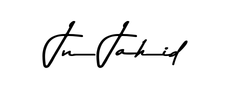The Asem Kandis PERSONAL USE typeface gives name Jn Jahid a refined look. Suitable for certificates, diplomas, and official verification. Jn Jahid signature style 9 images and pictures png