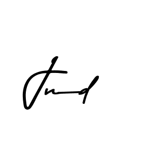 Design your own signature with our free online signature maker. With this signature software, you can create a handwritten (Asem Kandis PERSONAL USE) signature for name Jnd. Jnd signature style 9 images and pictures png