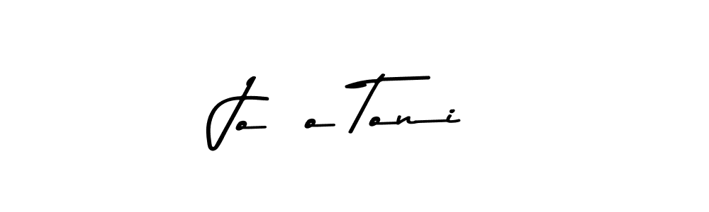 How to make João Toni name signature. Use Asem Kandis PERSONAL USE style for creating short signs online. This is the latest handwritten sign. João Toni signature style 9 images and pictures png