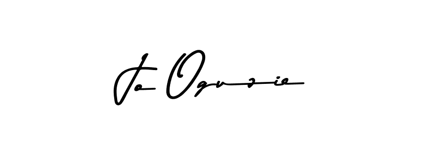 How to make Jo Oguzie name signature. Use Asem Kandis PERSONAL USE style for creating short signs online. This is the latest handwritten sign. Jo Oguzie signature style 9 images and pictures png