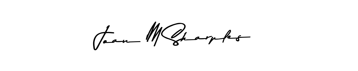 Joan M Sharples stylish signature style. Best Handwritten Sign (Asem Kandis PERSONAL USE) for my name. Handwritten Signature Collection Ideas for my name Joan M Sharples. Joan M Sharples signature style 9 images and pictures png