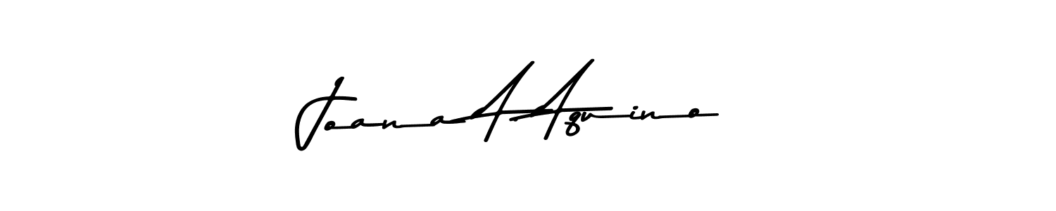 Create a beautiful signature design for name Joana A. Aquino. With this signature (Asem Kandis PERSONAL USE) fonts, you can make a handwritten signature for free. Joana A. Aquino signature style 9 images and pictures png