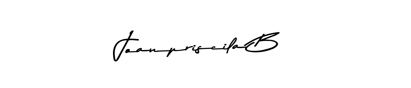 The best way (Asem Kandis PERSONAL USE) to make a short signature is to pick only two or three words in your name. The name Joanpriscila B include a total of six letters. For converting this name. Joanpriscila B signature style 9 images and pictures png
