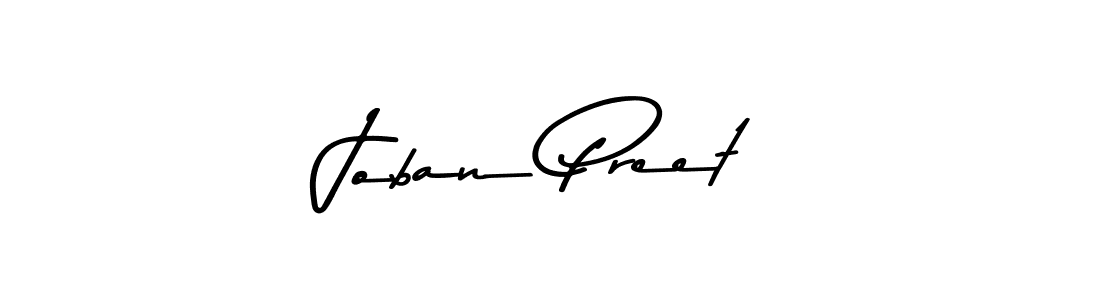 Use a signature maker to create a handwritten signature online. With this signature software, you can design (Asem Kandis PERSONAL USE) your own signature for name Joban Preet. Joban Preet signature style 9 images and pictures png