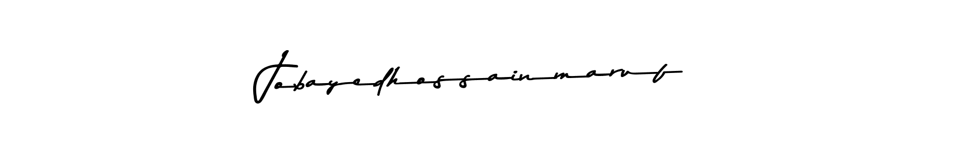 The best way (Asem Kandis PERSONAL USE) to make a short signature is to pick only two or three words in your name. The name Jobayedhossainmaruf include a total of six letters. For converting this name. Jobayedhossainmaruf signature style 9 images and pictures png