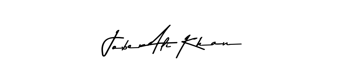 Make a beautiful signature design for name Jober Ali Khan. With this signature (Asem Kandis PERSONAL USE) style, you can create a handwritten signature for free. Jober Ali Khan signature style 9 images and pictures png