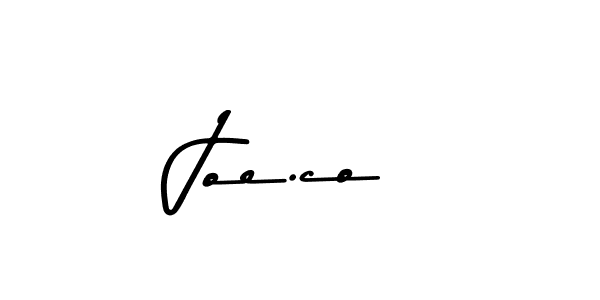 Make a beautiful signature design for name Joe.co. With this signature (Asem Kandis PERSONAL USE) style, you can create a handwritten signature for free. Joe.co signature style 9 images and pictures png