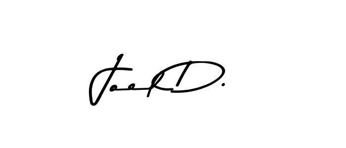 Make a beautiful signature design for name Joel D.. With this signature (Asem Kandis PERSONAL USE) style, you can create a handwritten signature for free. Joel D. signature style 9 images and pictures png