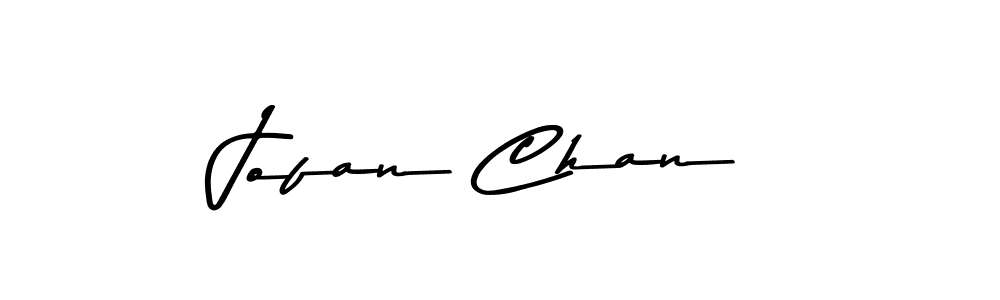 Create a beautiful signature design for name Jofan Chan. With this signature (Asem Kandis PERSONAL USE) fonts, you can make a handwritten signature for free. Jofan Chan signature style 9 images and pictures png